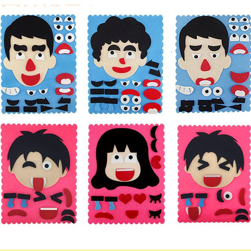 Mềm mại Cảm thấy giáo dục sớm Tự làm thủ công Vải không dệt Vải nỉ Trang trí mặt cho trẻ em