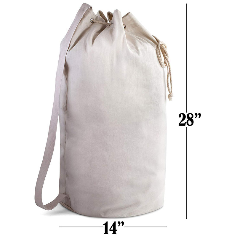 SG71 Eco-Friendy organic Cotton canvas Duffele printable Hotel Dragtring Laudary Wash bag Heavy Duty