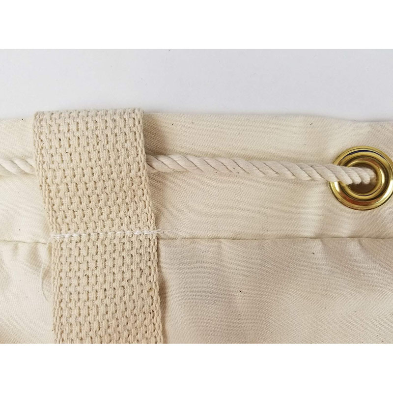 SG71 Eco-Friendy organic Cotton canvas Duffele printable Hotel Dragtring Laudary Wash bag Heavy Duty