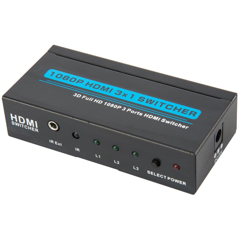 Bộ chuyển đổi HDMI 3x1 Hỗ trợ 3D Full HD 1080P