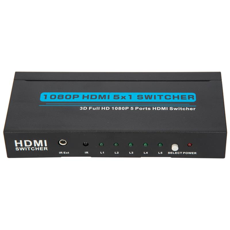 Bộ chuyển đổi HDMI 5x1 HDMI1 Hỗ trợ 3D Full HD 1080P