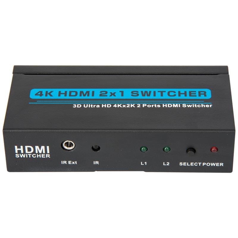 Bộ chuyển đổi HDMI 2x1 4K / 30Hz HDMI 2x1 Hỗ trợ 3D Ultra HD 4K * 2K / 30Hz
