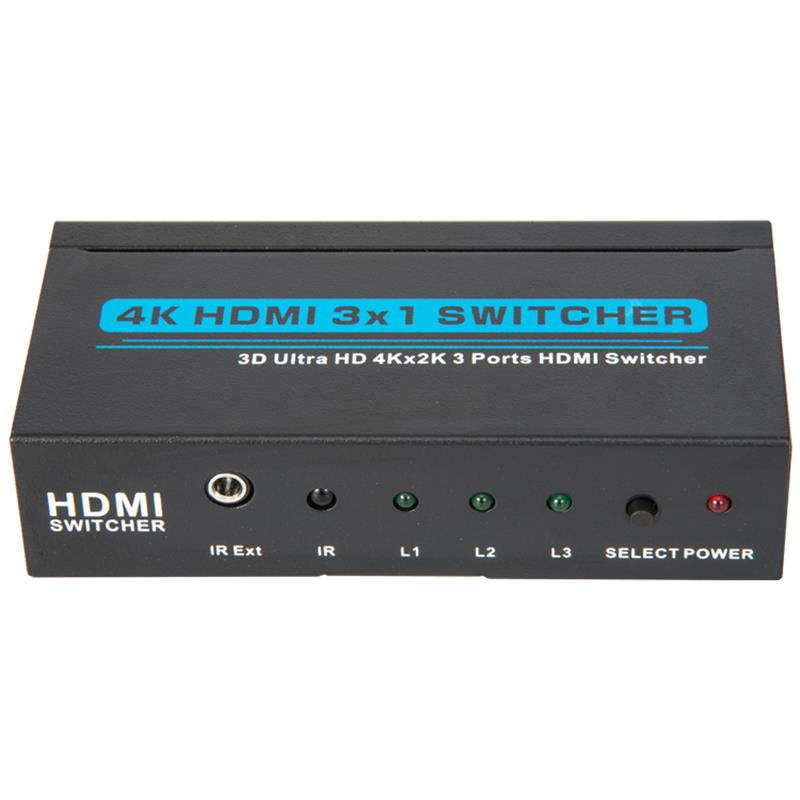 V1.4 4K/30Hz HDMI 3x1 Switch Hỗ trợ 3D Ultra HD 4K*2K/30Hz