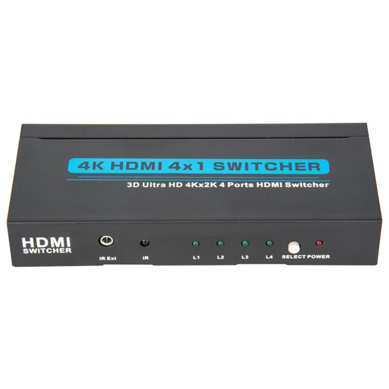 Bộ chuyển đổi HDMI 4x1 4K / 30Hz HDMI 4x1 Hỗ trợ 3D Ultra HD 4K * 2K / 30Hz