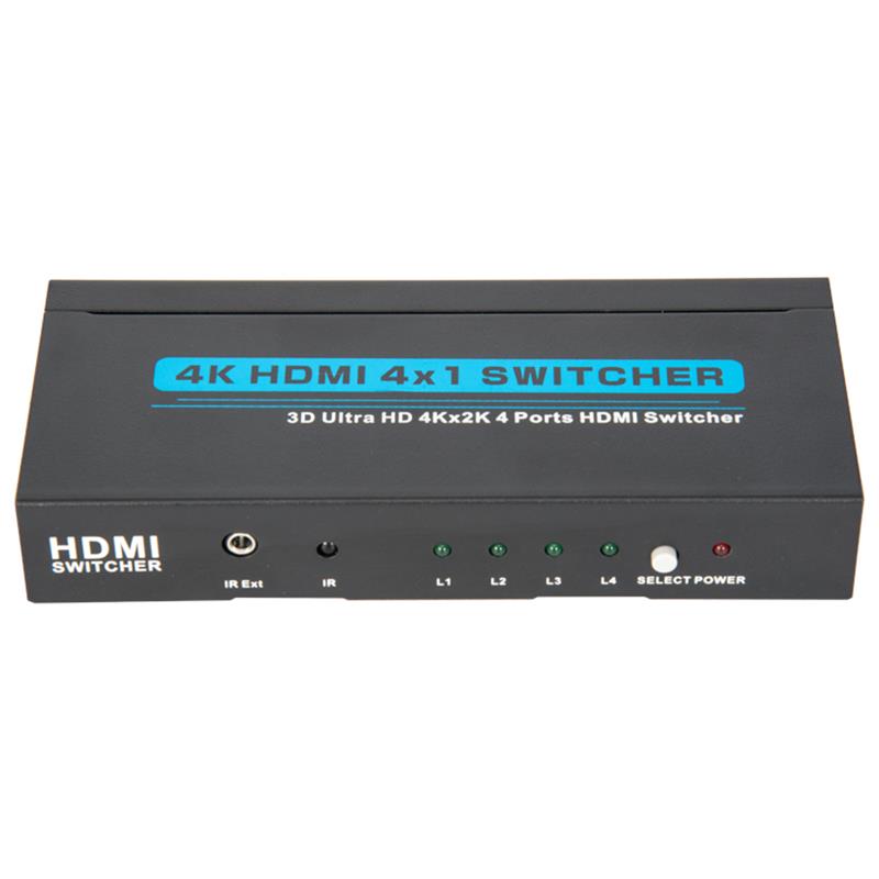 Bộ chuyển đổi HDMI 4x1 4K \/ 30Hz HDMI 4x1 Hỗ trợ 3D Ultra HD 4K * 2K \/ 30Hz