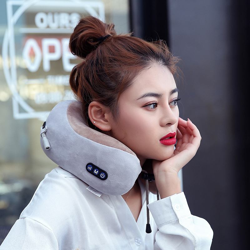 Gối massage hình chữ U Bộ nhớ bọt cổ du lịch Massage gối cổ