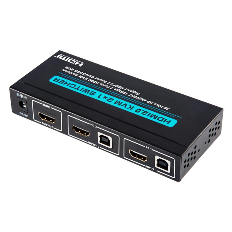 Bộ chuyển đổi V2.0 HDMI KVM 2x1 Hỗ trợ 3D Ultra HD 4Kx2K \/ 60Hz