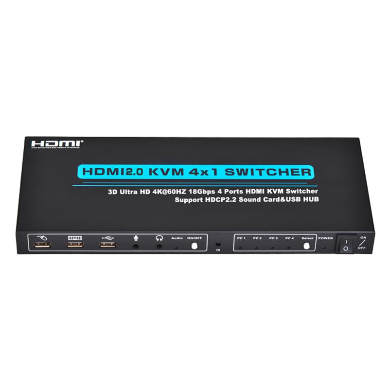 Bộ chuyển đổi HDMI KVM 4x1 hỗ trợ 3D Ultra HD 4Kx2K \/ 60Hz