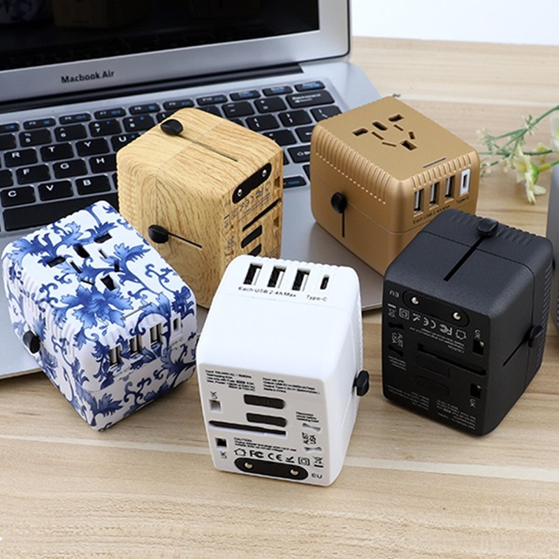 RRTER Universal Travel Adaptaer, International Power adapter, Worldwide Diêm Vương với 4 USB, High Speed 5A Wall Charger, All in One AC Socet for USA United ASS Europe Cell Laptop