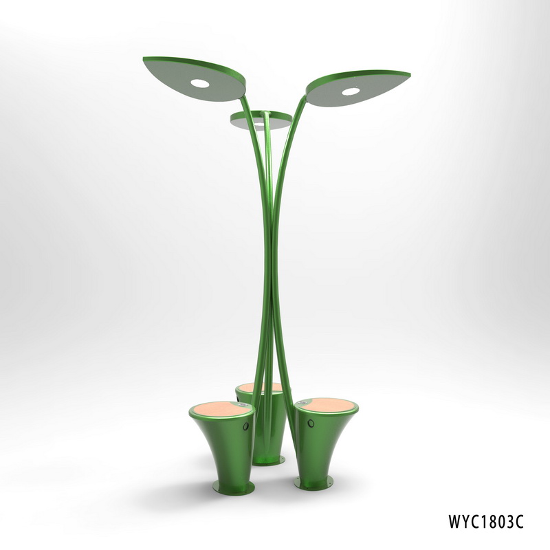 Thép mạ kẽm năng lượng mặt trời Băng ghế ngoài trời chất lượng cao