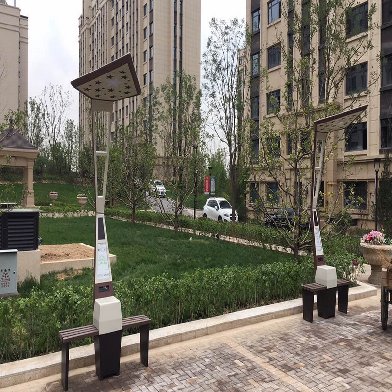 Sạc USB Smart Wifi Thiết kế mới nhất Ghế băng sân vườn có năng lượng mặt trời