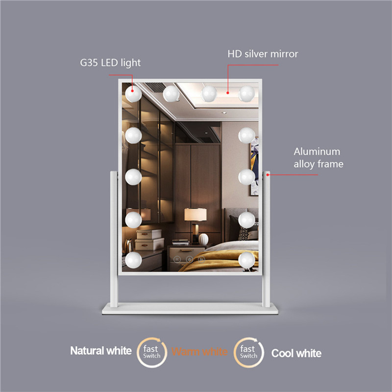 Bàn 360 bằng số Bóng đèn trong phòng ngủ dẫn cô gái trang điểm về nhà Hollywood