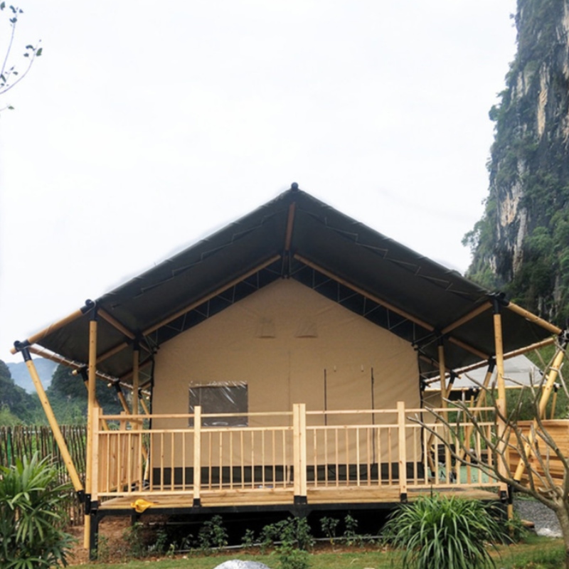 Hot Sale Factory Price đổi nước bằng nhựa và Canvas Luxury Safari đeo gọng Trại Chính