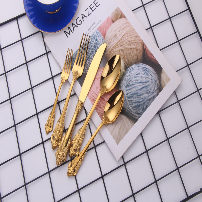 bộ dao kéo bạc hiện đại inox đám cưới bán buôn 18\\/10 bộ đồ bằng thép không gỉ