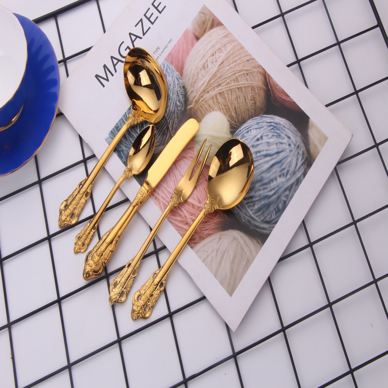 bộ dao kéo bạc hiện đại inox đám cưới bán buôn 18\\/10 bộ đồ bằng thép không gỉ