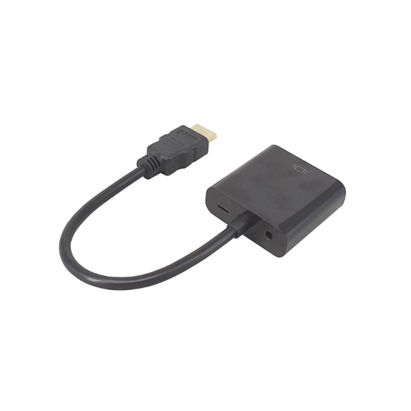 Máy quay 1080P HDMI tới VGA 15cm Cable với ghi âm 3.5mm, Micro USB để nạp điện