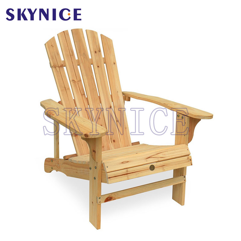 Màu tự nhiên Ghế bên ngoài bãi biển Wood Adirondack