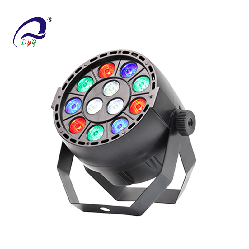 PL9A 12pcs RGB 3IN1 LED Par light With nhựa Case fro Party