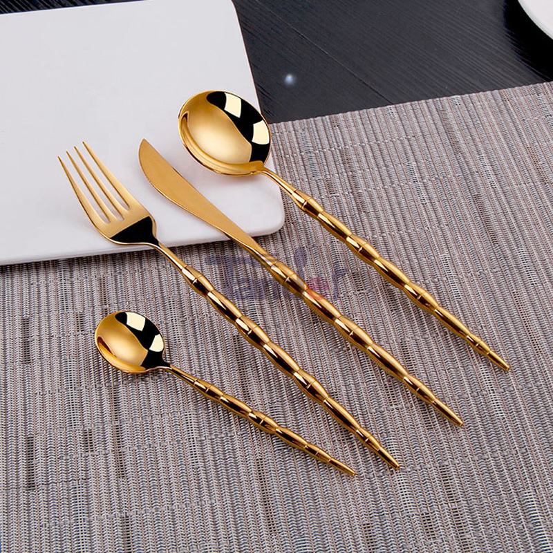 24 mảnh Flatware 304 thép không gỉ 24 chiếc dao kéo đặt hộp gỗ