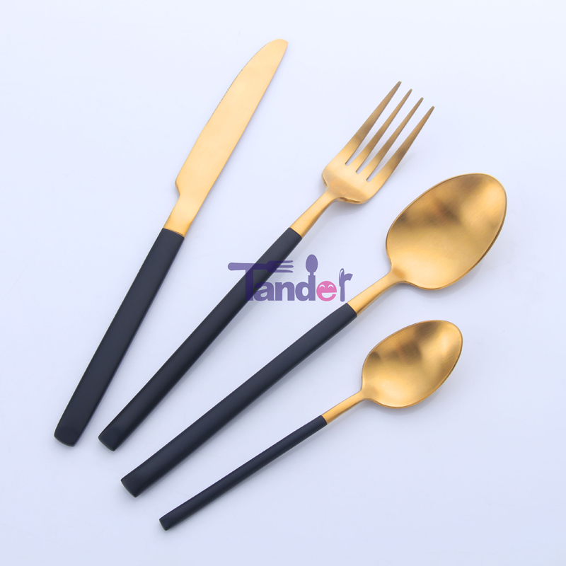 Thiết bị bảo mật dinh dưỡng LQ 18/8 Dao bằng thép không rỉ đặt bao nhiêu dao vàng bạc và dễ thương tay áo đen