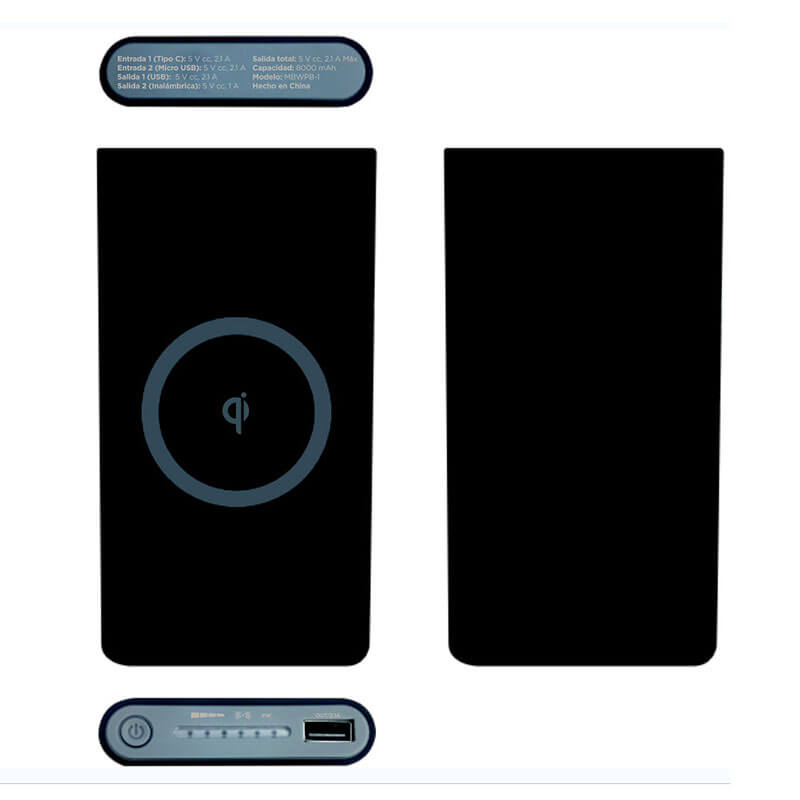 Ngân hàng ma lực 10000MAH với giá nạp nhiều dây (for Smart Phones, Airpods)