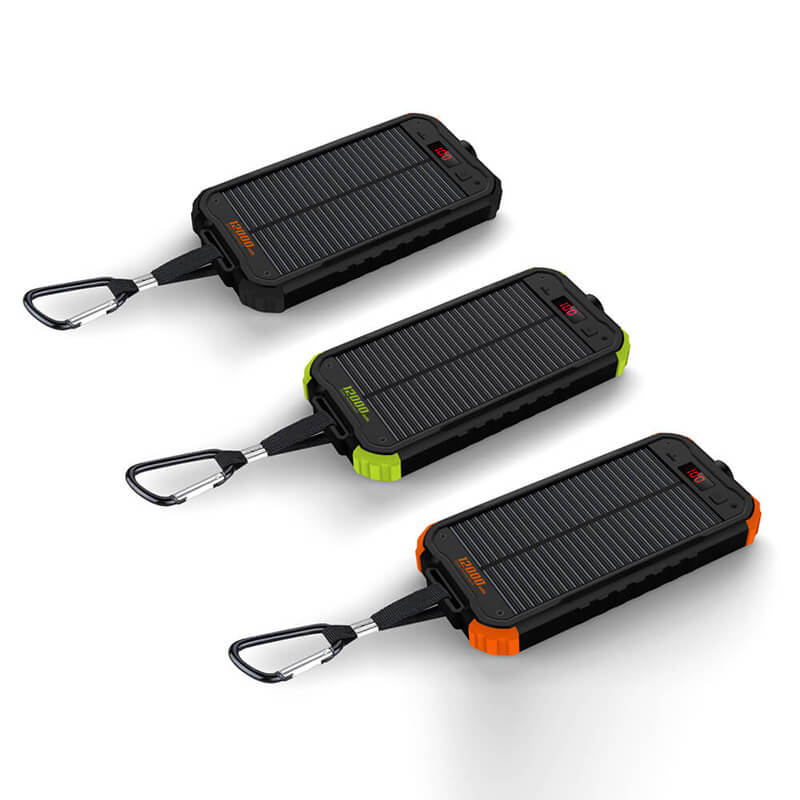 12000À Sổ đèn pin mặt trời Bank với LCD Digital Hiển thị.