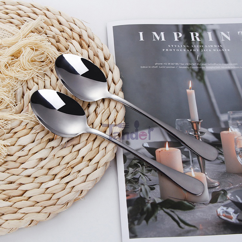 gói 12 bộ đồ ăn bằng bạc đặt muỗng ăn bằng thép không gỉ cho 12