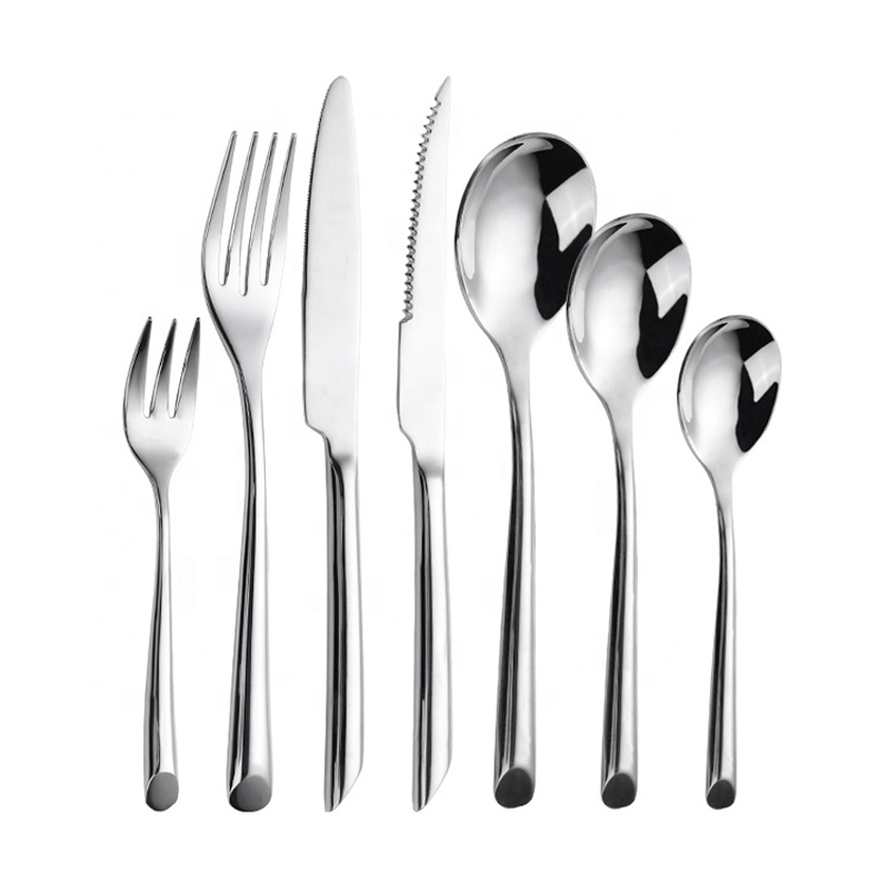 Dao bằng bạc thìa thìa thìa thìa đôi bàn chải bằng bạc bằng thép không rỉ cho tiệc cưới