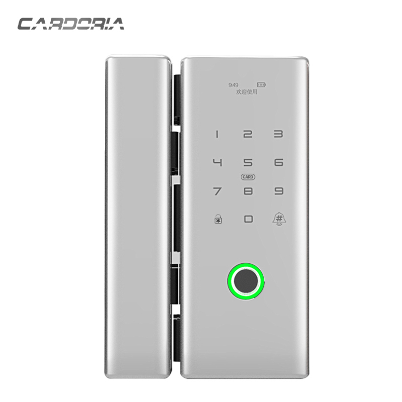 Khoan hỗ trợ miễn phí bluetooth & vân tay & mã & thẻ bốn cách mở khóa, đấu dây khóa cửa kính thông minh miễn phí