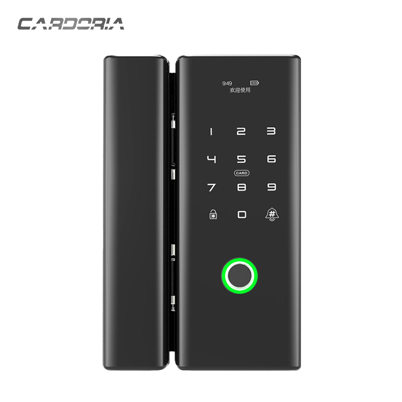 Khoan hỗ trợ miễn phí bluetooth & vân tay & mã & thẻ bốn cách mở khóa, đấu dây khóa cửa kính thông minh miễn phí