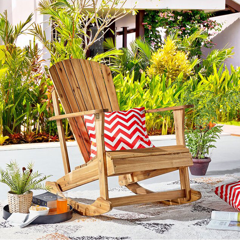 Phong cách rocking Adirondack làm cho chiếc ghế phong cách và thoải mái