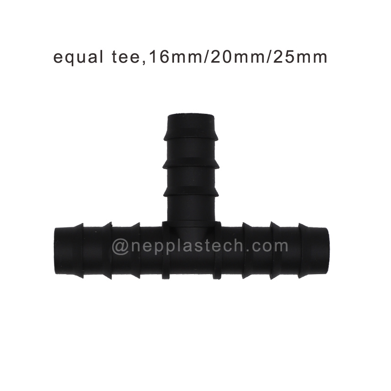 hệ thống tưới năng lượng mặt trời tự động 25 mm PE ống gai, đầu nối ống khuỷu PE 20 mm, đầu nối ống PE 16mm thẳng