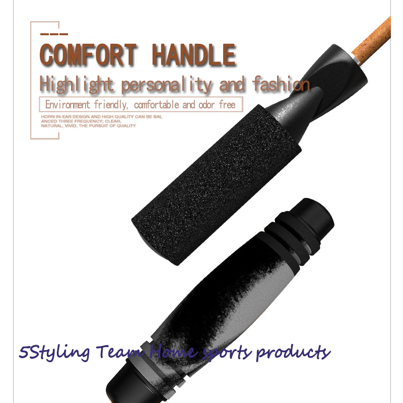 Mới dây da bò bỏ qua xử lý doodle có thể chịu trọng lượng sản phẩm thể dục dành cho người lớn nhảy dây bọt có thể được tùy chỉnh