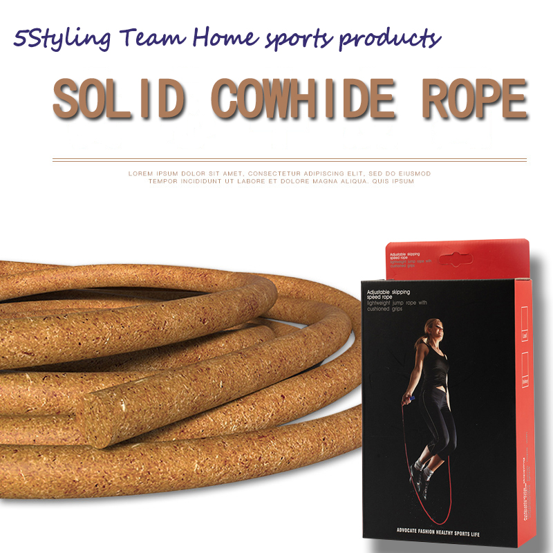 Mới dây da bò bỏ qua xử lý doodle có thể chịu trọng lượng sản phẩm thể dục dành cho người lớn nhảy dây bọt có thể được tùy chỉnh