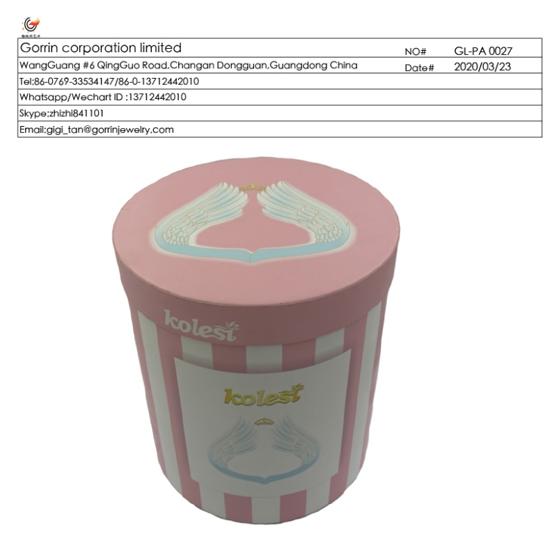 GL_PA0027 thùng hoa hộp giấy tròn hộp cho trẻ em ăn mặc