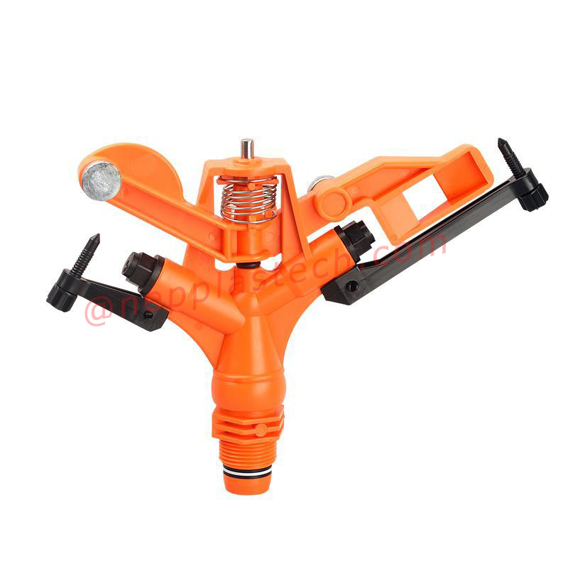 Nông trại 3\/4 inch công cụ tưới tự động 1 inch cỏ phun tưới nhựa 360 độ phun xung xoay