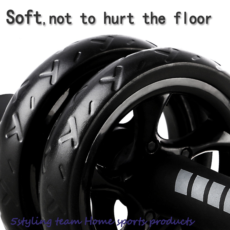 Mới im lặng đôi bánh xe tập thể dục rút lại con lăn bụng khổng lồ thiết bị thể dục