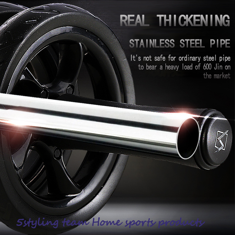 Mới im lặng đôi bánh xe tập thể dục rút lại con lăn bụng khổng lồ thiết bị thể dục