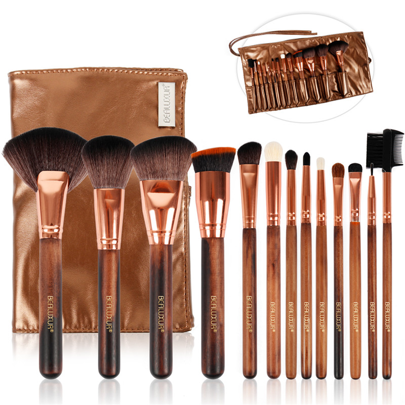 Trang phục mang thai, 13pcs Makefilels cao cấp, đồ lót tổng hợp, Tổ chức đồ lót Blush Conjoue Concalers Lip Ý Brushes Kit\ 83005, cán cân gỗ)