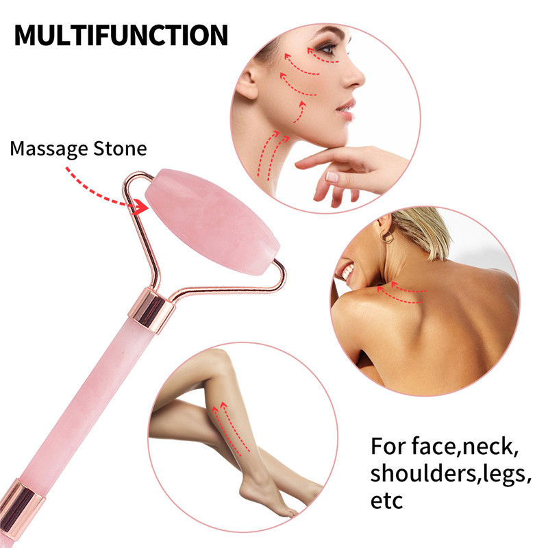 Bánh xe trượt, 100. Rose Quartz Roller và Lưới chữ hoa... và quét vẽ mặt nạ và quét dọn bàn chải 4 Mặt hàm cho cơ thể nhìn thấy mặt