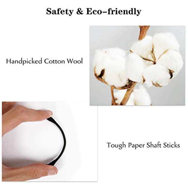 Bộ đệm bông, 300Pcs. Đường tỉa bông Đầu đôi 100. Name