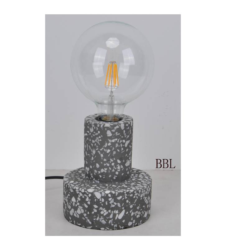 Đèn bàn tròn bê tông tự nhiên