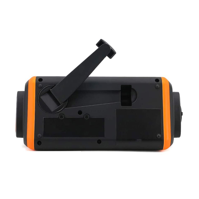 LCD Radio khẩn cấp thời tiết kỹ thuật số, tay quay mặt trời Đài phát thanh AM \/ FM NOAA với đèn pin LED, máy nghe nhạc AUX-in, ngân hàng năng lượng 4000mAh cho bộ sạc điện thoại di động và báo động SOS