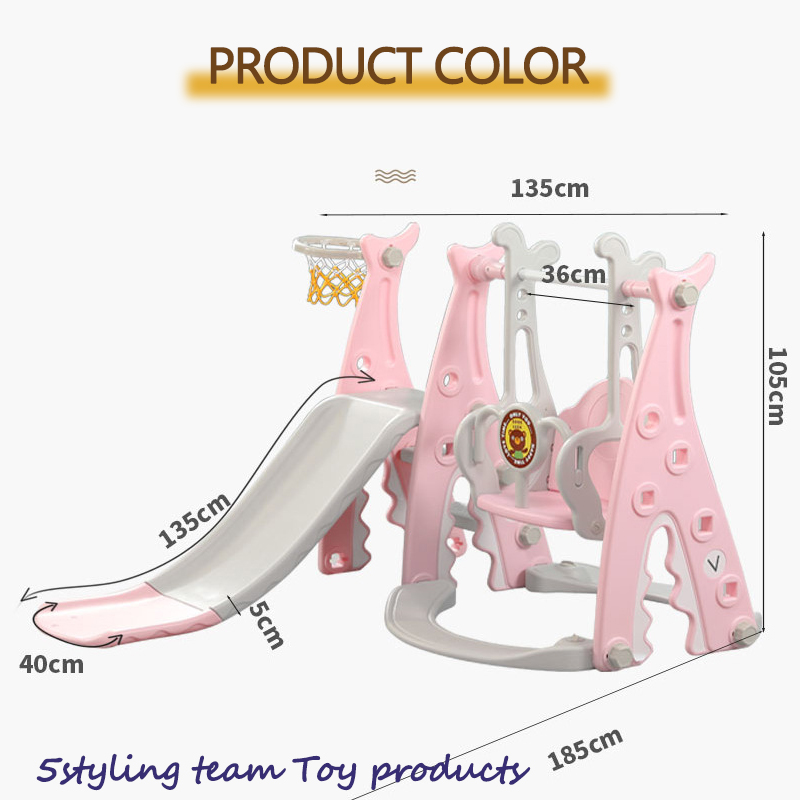 Kết hợp trượt và đu cho trẻ em trong công viên giải trí nhỏ trong nhà