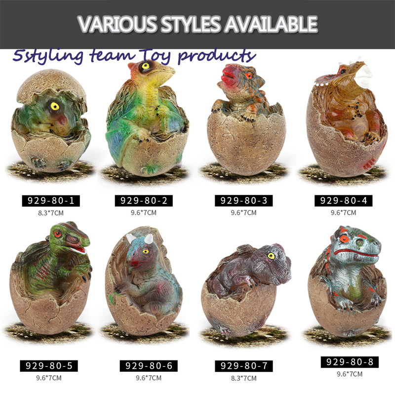 Mục đích đặc biệt xuyên biên giới cho Amazon Jurassic vỏ cao su mềm phá vỡ âm thanh, ánh sáng, trứng khủng long, đồ chơi giáo dục của trẻ em