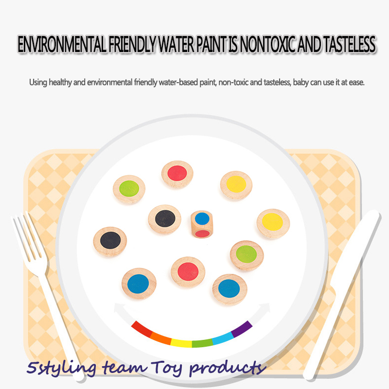 Montessori đồ chơi bằng gỗ cho trẻ em giáo dục sớm để cải thiện màu sắc bộ nhớ phù hợp với bảng rocking trò chơi bảo vệ môi trường hàng đầu