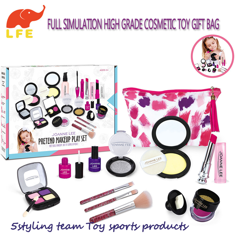 Đồ trang trí cho trẻ em và trẻ em, mỹ phẩm, đồ dùng vệ sinh và bộ đồ chơi, mô phỏng gia đình blinger, đồ chơi trang điểm của công chúa