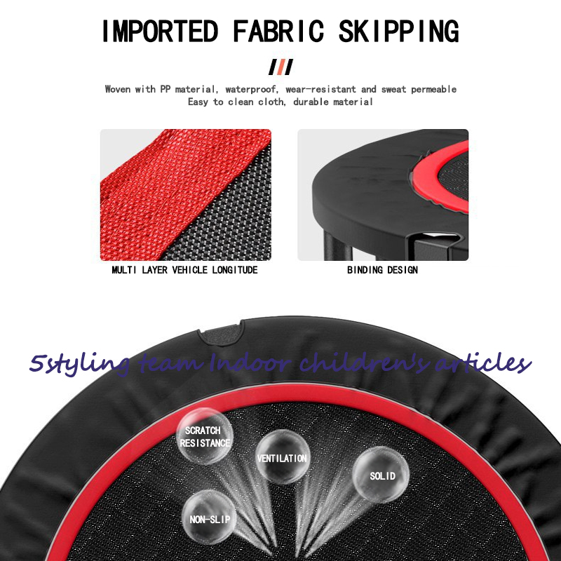 Lục giác thương mại dành cho người lớn tập thể dục tấm bạt lò xo trẻ em trong nhà và ngoài trời dây đàn hồi im lặng trampoline với tay vịn