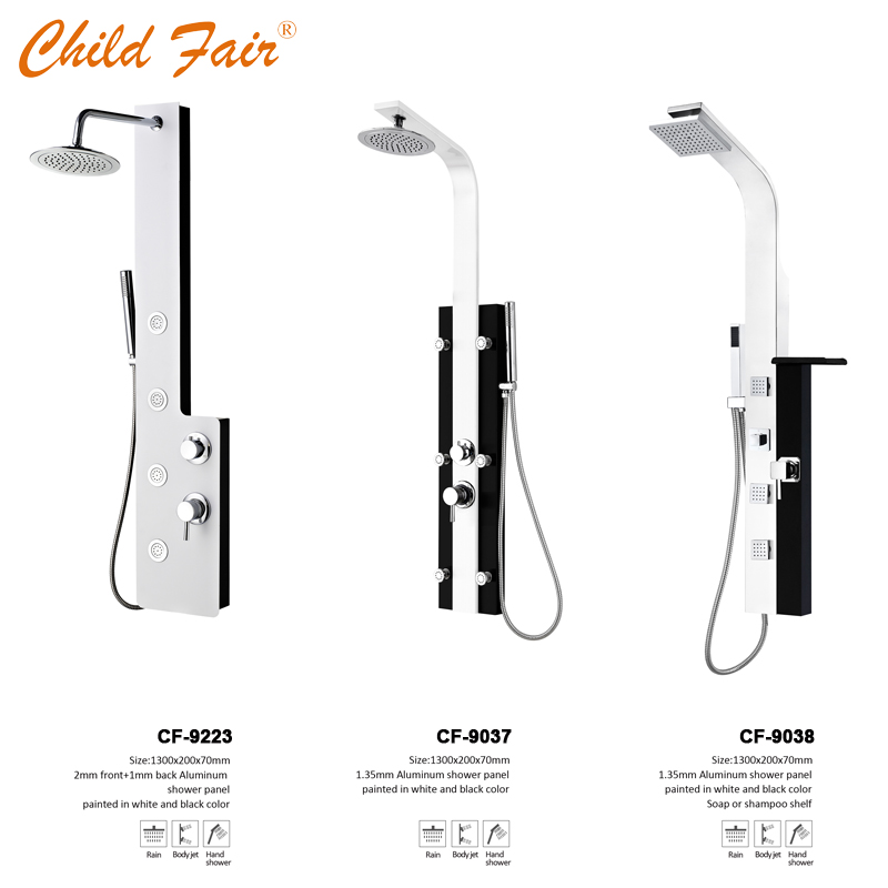 Bảng điều khiển phòng tắm vòi sen CF9036, Bảng điều khiển vòi hoa sen bằng nhôm, Bảng điều khiển vòi hoa sen