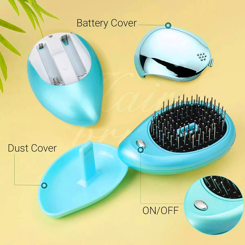 Bàn chải tóc cầm tay điện Ionic Mini Massage chống tĩnh điện Comb Magic Beauty Brush Comb Home Travel Hair Hair Tool Tool